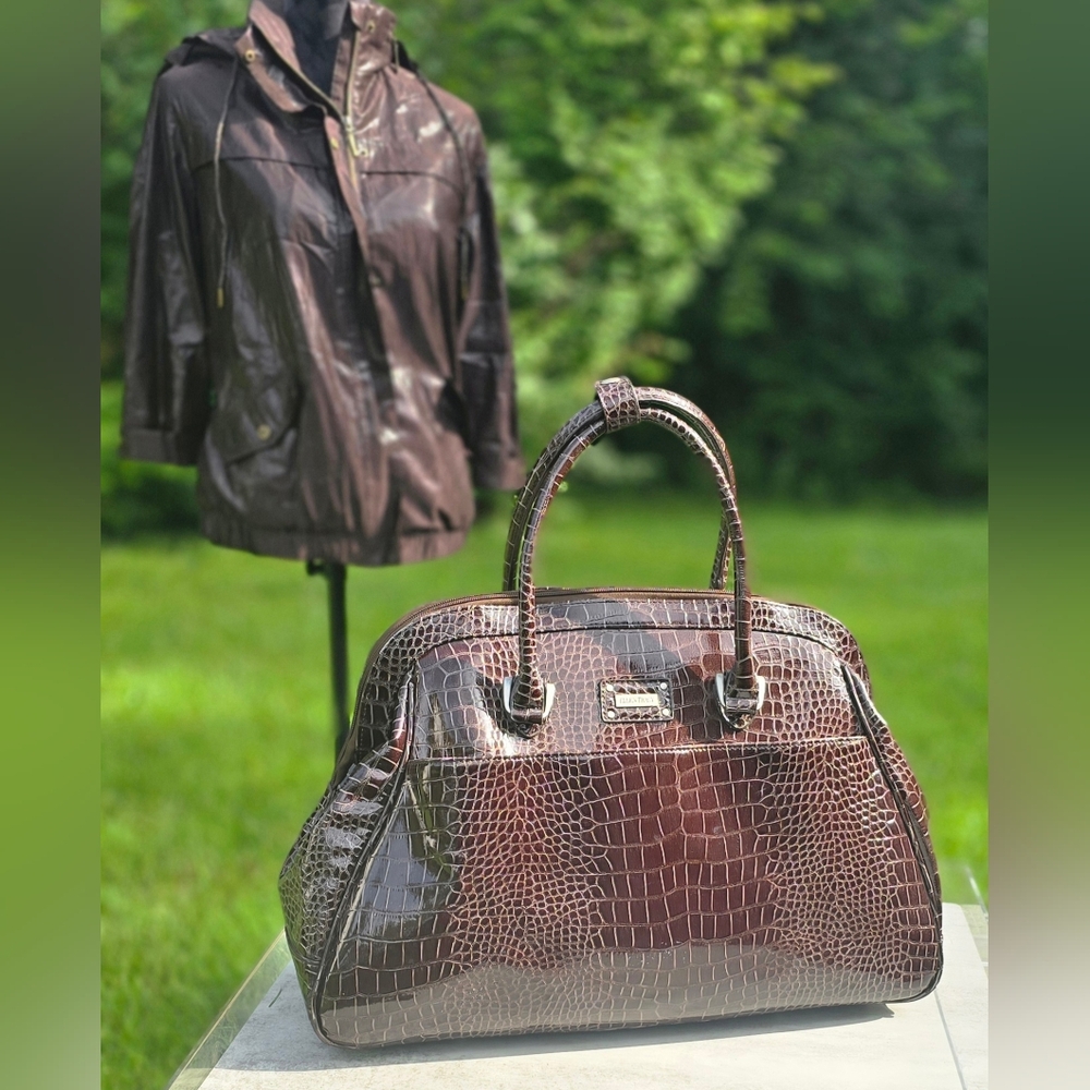 Weekender Ellen Tracy Carry On Croc Pattern  18 x 12